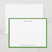 Eenvoudige Kaart voor groene en marinevormelijke n (Voorkant / Achterkant)