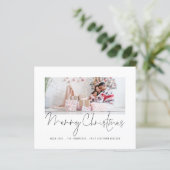 Eenvoudige Kaart voor het fotoscript Merry Kerstmi (Staand voorkant)
