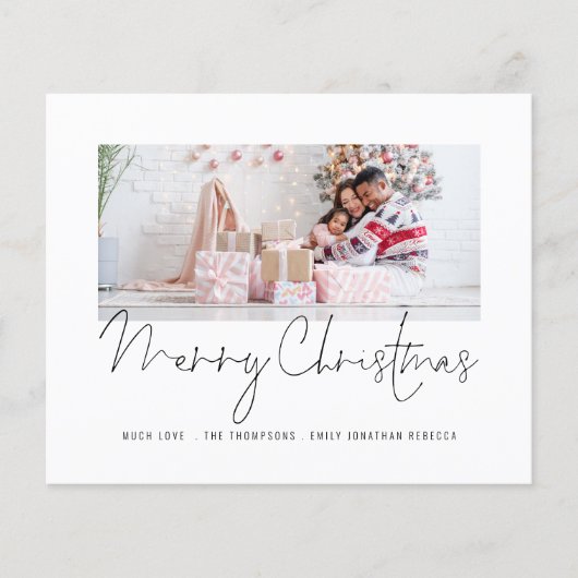 Eenvoudige Kaart voor het fotoscript Merry Kerstmi (Voorkant)