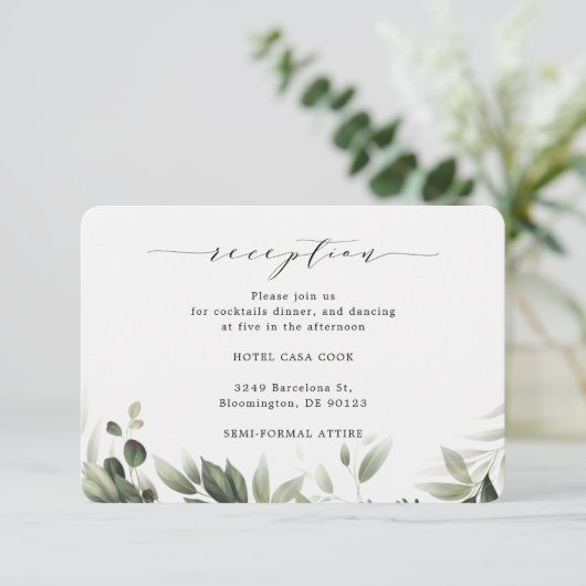 Eenvoudige kaart voor het verkrijgen van eucalyptu (Staand voorkant)