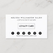 Eenvoudige Kaart voor klantenloyaliteitspunch Klantenkaartje (Voorkant)