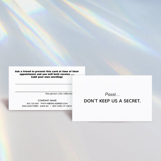 Eenvoudige Kaart voor klantverwijzing