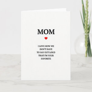 Eenvoudige kaart voor mama, ik hou van jou