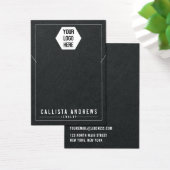 Eenvoudige Kaart voor zwart Logo-Ketting (Bureau)