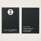 Eenvoudige Kaart voor zwart Logo-Ketting (Voorkant /achterkant)