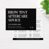 Eenvoudige Kaart voor zwarte-Brow Tint Aftercare I (Bureau)