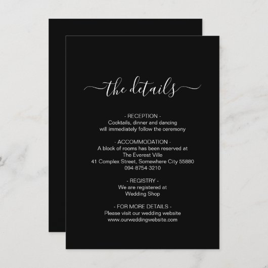 Eenvoudige Kaart voor zwarte en witte behuizing (Voorkant / Achterkant)