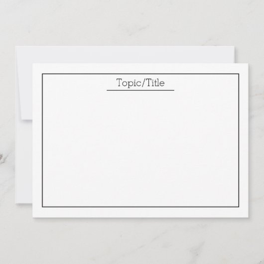 Eenvoudige kaarten met titel notitiekaartje (Voorkant)