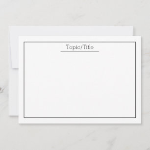 Eenvoudige kaarten met titel notitiekaartje