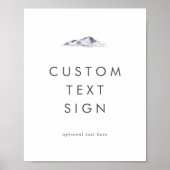 Eenvoudige Kaarten voor gebergte en aangepaste tek Poster (Voorkant)