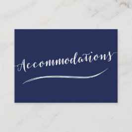 Eenvoudige Kaarten voor marineblauw-witbruiloft