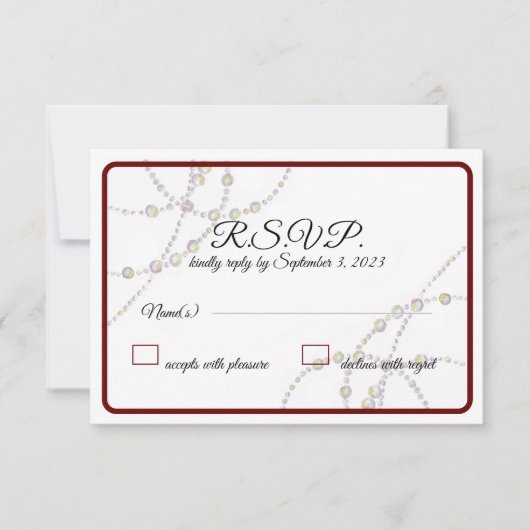 Eenvoudige kaarten voor weddenschappen RSVP kaartje (Voorkant)