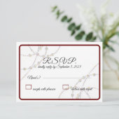 Eenvoudige kaarten voor weddenschappen RSVP kaartje (Staand voorkant)