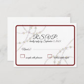 Eenvoudige kaarten voor weddenschappen RSVP kaartje (Voorkant / Achterkant)