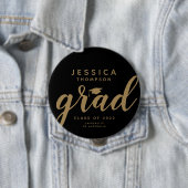 Eenvoudige kaas op het Afstudeerder Black Gold Ronde Button 4,0 Cm (In situ)