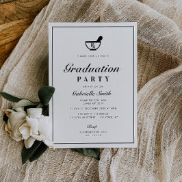 eenvoudige kader apotheek afstudeerfeest kaart