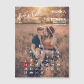 Eenvoudige Kalender foto Bewaar de Datum Bruiloft  (Voorkant)