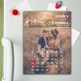 Eenvoudige Kalender foto Bewaar de Datum Bruiloft 