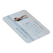Eenvoudige kalenderfoto Weddenschap Save the Date Magneet (Rechterzijde)