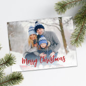 Eenvoudige kalligrafie 2 met kerstminimalistiek feestdagenkaart