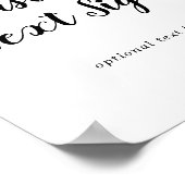 Eenvoudige kalligrafie Aangepaste tekstekst Poster (Hoek)