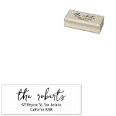 Eenvoudige kalligrafie belettering retouradres rubberstempel (Gestempeld)
