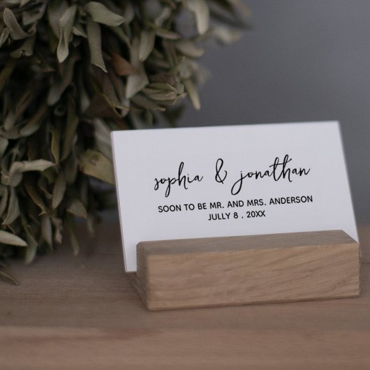 Eenvoudige kalligrafie belettering Save the Date Rubberstempel