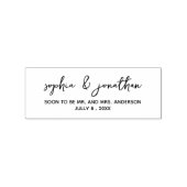 Eenvoudige kalligrafie belettering Save the Date Rubberstempel (Afrduk)
