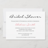 Eenvoudige Kalligrafie Bruids Douche Uitnodiging (Voorkant)