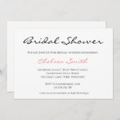 Eenvoudige Kalligrafie Bruids Douche Uitnodiging (Voorkant / Achterkant)