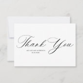 eenvoudige kalligrafie bruiloft bedankt (Voorkant)