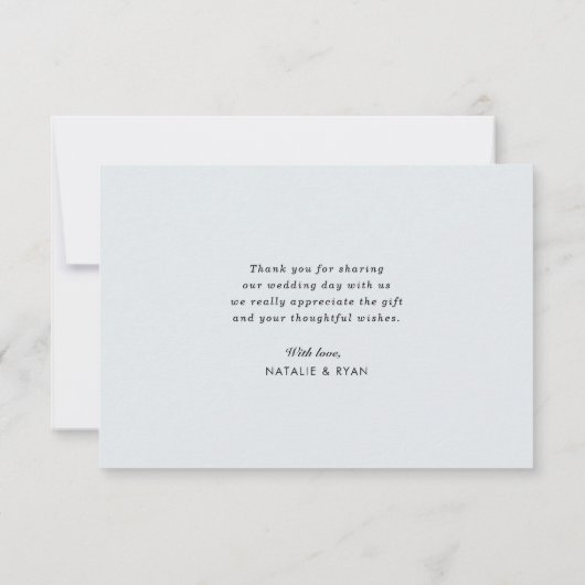 eenvoudige kalligrafie bruiloft bedankt (Achterkant)