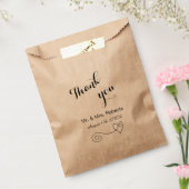 Eenvoudige kalligrafie bruiloft bedankzakje (Gezegeld)