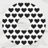 Eenvoudige kalligrafie bruiloft dank u voor het ko wijnglaslabel (Achterkant)