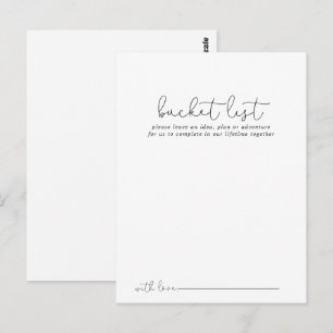 Eenvoudige kalligrafie bruiloft emmer lijst Kaarte Briefkaart