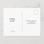 Eenvoudige kalligrafie bruiloft rsvp briefkaarten (Achterkant)