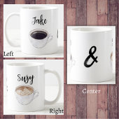 Eenvoudige kalligrafie Couple Coffee Lover Koffiemok