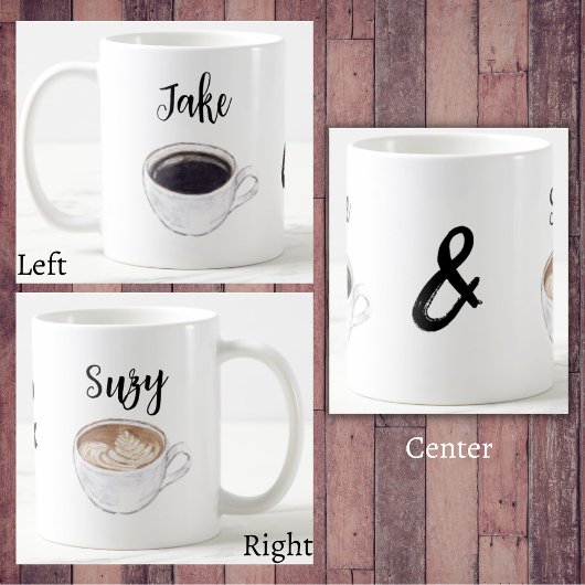 Eenvoudige kalligrafie Couple Coffee Lover Koffiemok