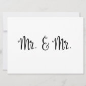 Eenvoudige kalligrafie | Dhr. en Mr. trouwbord (Voorkant)