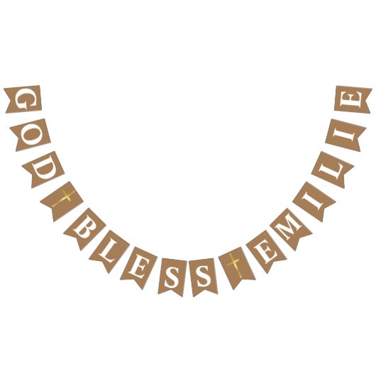 Eenvoudige kalligrafie doop eerste communie vlaggetjes (Alle)