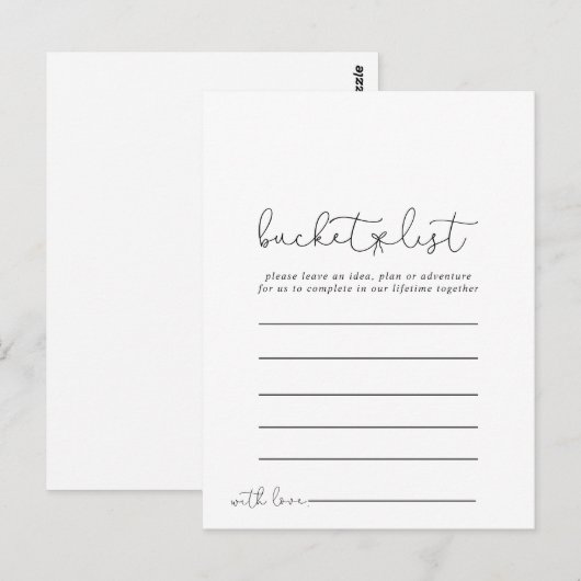 Eenvoudige kalligrafie Eenvoudige emmerlijst Kaart (Voorkant / Achterkant)