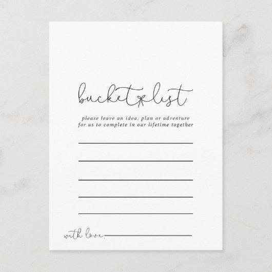 Eenvoudige kalligrafie Eenvoudige emmerlijst Kaart (Voorkant)