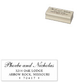 Eenvoudige kalligrafie Elegant Wedding Rubberstempel (Gestempeld)