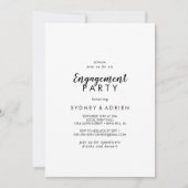 Eenvoudige kalligrafie Engagement Party uitnodigin Kaart (Voorkant)