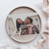 Eenvoudige kalligrafie Foto bruiloft verandering p Aankondiging