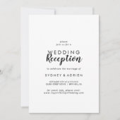 Eenvoudige kalligrafie foto bruiloftsreceptie alle kaart (Voorkant)