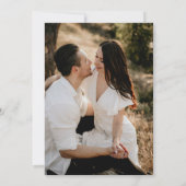 Eenvoudige kalligrafie Foto Informal Wedding Kaart (Achterkant)