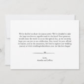 Eenvoudige kalligrafie foto save the date (Achterkant)