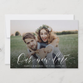 Eenvoudige kalligrafie foto wijzigen van de datum kaart