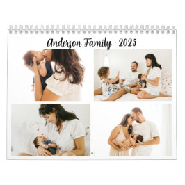 Eenvoudige kalligrafie fotocollage Creëer uw eigen Kalender